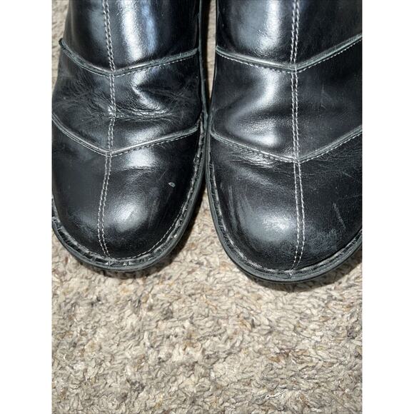 Naot Black Leather Clogs Sandals Wedge Slide On Womens 40 Size 9 - Picture 6 of 8